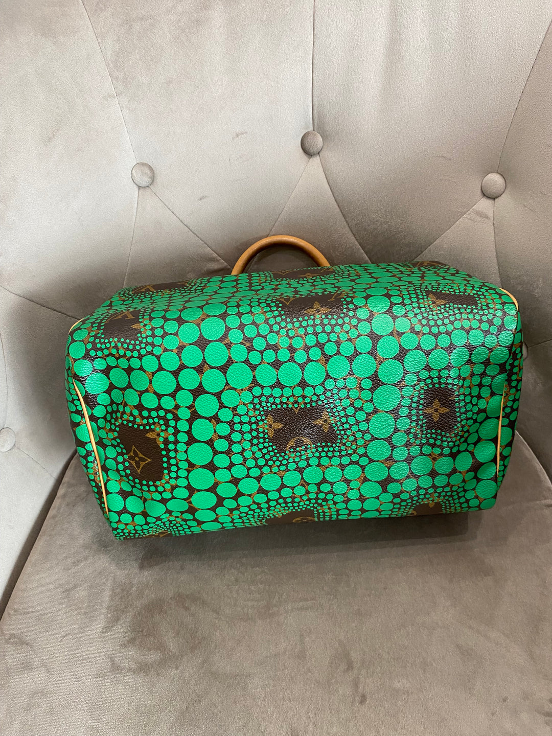 Louis Vuitton x Yayoi Kusama Green Infinity Dots Monogram Canvas Speedy 30