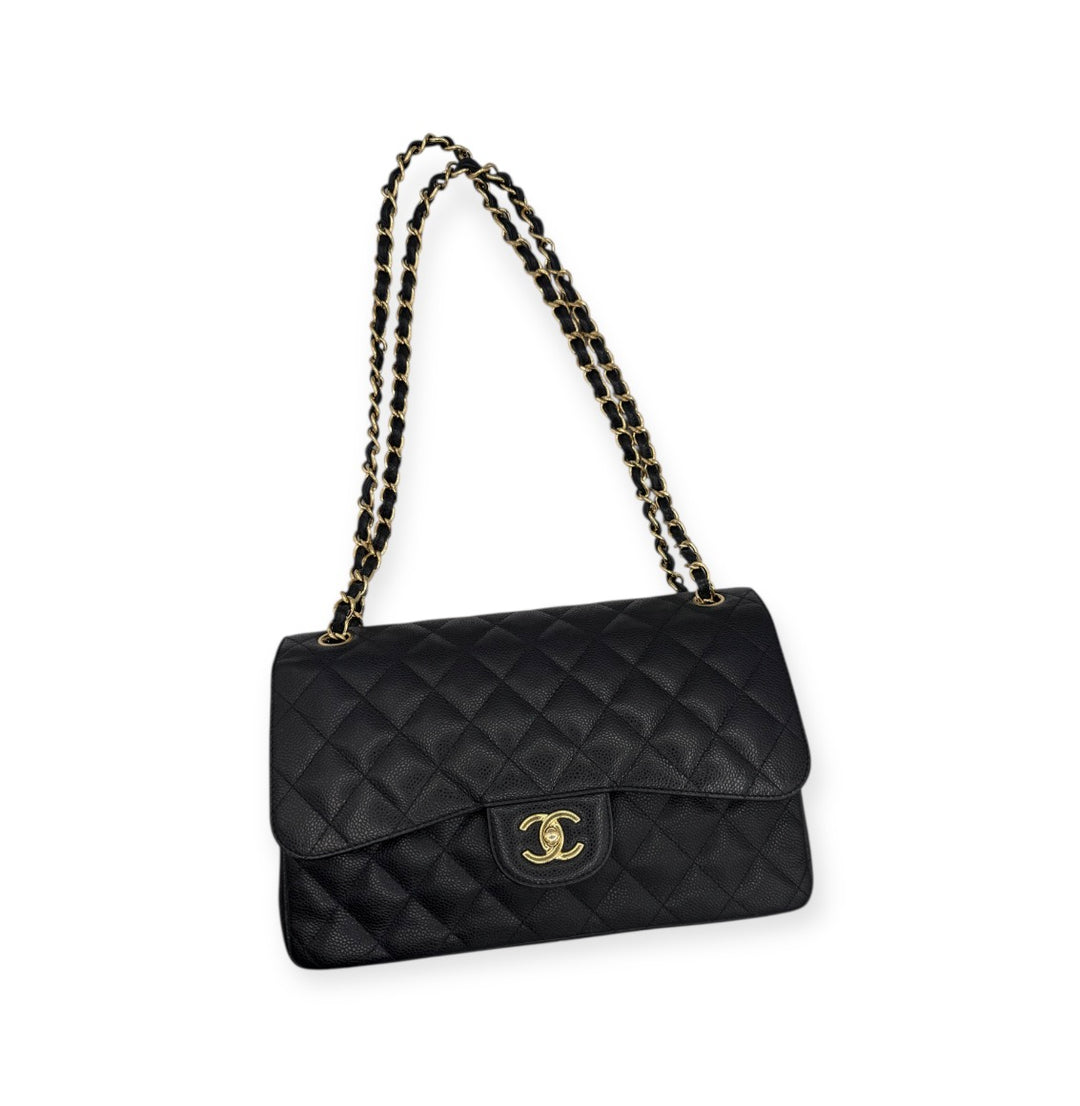 Chanel jumbo pelle caviar