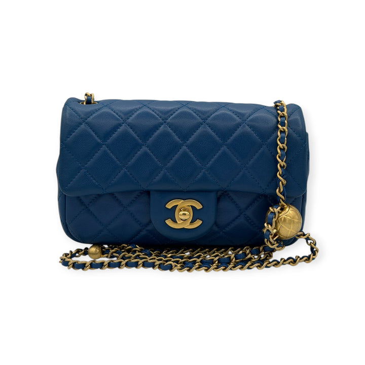 Chanel Mini Rectangular Classic Flap Pearl Crush